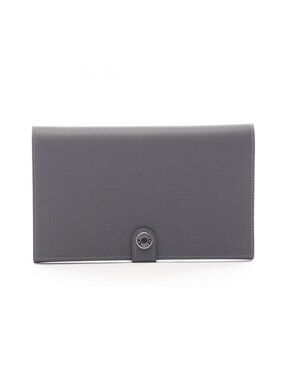 Hermes Bifold Wallet M S Toutenmain Gris Meyer Leather